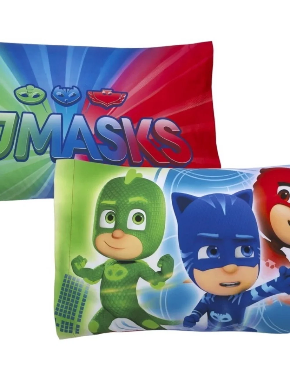 PJ Masks Character Twin Fitted Sheet - cat boy owl-let and gecko